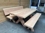 Douglas tuinset 200 cm – Kruispoot tafel + bank met en zonde, Hout@hameren.nl, Hertog van beijerenstraat 2a, Nieuw, Ophalen of Verzenden