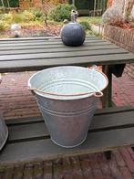 Zinken Emmer - Vintage Tuinaccessoire, Tuin en Terras, Gieters, Ophalen of Verzenden, Gebruikt, Metaal