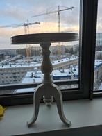 White Round Side Table / Plant Stand (Bijzettafel) – 65x40cm, Huis en Inrichting, Ophalen, Gebruikt, 50 tot 100 cm, Rond