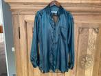 Modern Tailor Zijden Overhemd Petrol Blauw - Maat L, Kleding | Heren, Blauw, Ophalen of Verzenden, Zo goed als nieuw, Halswijdte 41/42 (L)