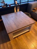 Houten Salontafel, Ophalen, Gebruikt, 100 tot 150 cm, Vierkant