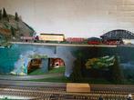 Trein met aanhang en 2 lokomotieven.Merk  Fleischmann., Hobby en Vrije tijd, Modeltreinen | H0, Ophalen of Verzenden, Gebruikt