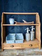 Eikenhouten keukenrek kastje met lades rekje stoer sober, Ophalen