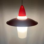 Vintage jaren 50 60 hanglamp Hoso ribbelglas kunststof, Huis en Inrichting, Louis Kalff, Gebruikt, Philips, Ophalen of Verzenden