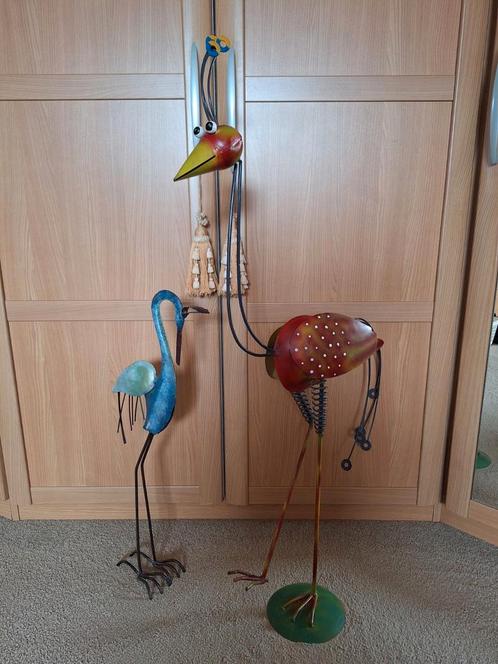 2 mooie metalen vogels, Huis en Inrichting, Woonaccessoires | Overige, Zo goed als nieuw, Ophalen of Verzenden