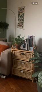 Rattan ladekast/drawers, Huis en Inrichting, Ophalen, Overige materialen, Gebruikt, 50 tot 100 cm