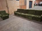 Modulair vintage sofa bank design jaren 70 retro groen, Tuin en Terras, Ophalen