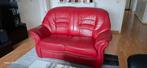 2 zits bankje bordeaux rood in goede staat., Gebruikt, 150 tot 200 cm, Tweepersoons, 75 tot 100 cm