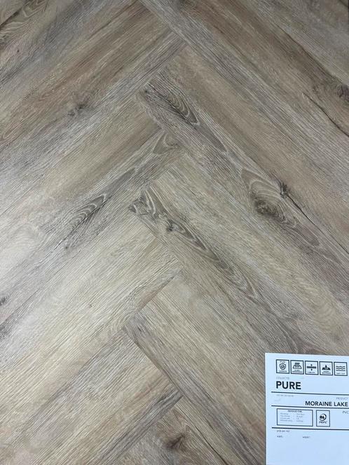 Visgraat pvc click moraine lake zie omschrijving, Huis en Inrichting, Stoffering | Vloerbedekking, Nieuw, Laminaat, 75 m² of meer