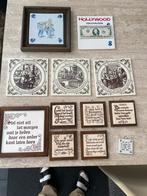 12 Tegels met spreuken, Huis en Inrichting, Woonaccessoires | Tekstborden en Spreuken, Ophalen of Verzenden, Gebruikt