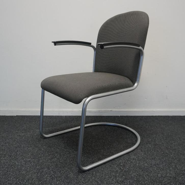 Gispen 413 RL Dutch Originals Design Stoelen | Grijs | Slede, Huis en Inrichting, Stoelen, Gebruikt, Vijf, Zes of meer stoelen