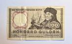 100 Gulden 1953 Erasmus, Postzegels en Munten, Bankbiljetten | Nederland, Verzenden, 100 gulden
