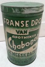 Chabonat apotheker vintage blik franse drop geneeskrachtig, Verzamelen, Blikken, Overige merken, Gebruikt, Ophalen of Verzenden