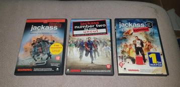 Te koop dvds Jack ass deel 1 , 2 , 3  beschikbaar voor biedingen