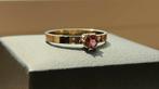 Gouden Damesring met Toermalijn - Handgemaakt, Sieraden, Tassen en Uiterlijk, Ringen, 18 tot 19, Nieuw, Ophalen of Verzenden, Met edelsteen