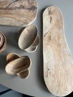 Borrel planken plus schaaltjes van hout erg netjes allemaal, Ophalen of Verzenden, Zo goed als nieuw, Rond, Hout