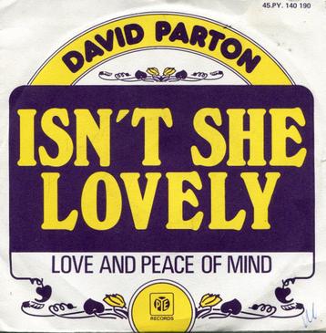 DAVID PARTON  -  Isn't she lovely  (Stevie Wonder cover) beschikbaar voor biedingen