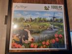 Nieuwe Puzzel 1000 stukjes - Koeien en Tulpen, Ophalen of Verzenden, 500 t/m 1500 stukjes, Nieuw, Legpuzzel