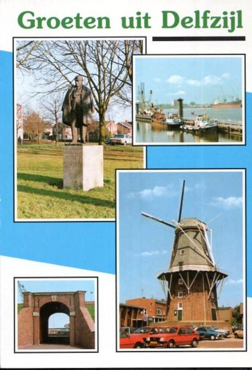 (GN23a) Ansichtkaart Delfzijl molen haven beeld, Verzamelen, Ansichtkaarten | Nederland, Ongelopen, Groningen, 1980 tot heden