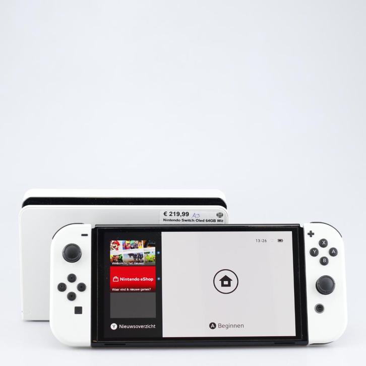 Nintendo Switch Oled 64GB Wit | Nette staat, Spelcomputers en Games, Spelcomputers | Nintendo Switch, Zo goed als nieuw