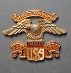 Origineel Harley Davidson embleem goud made in USA est.1903, Ophalen of Verzenden, Gebruikt
