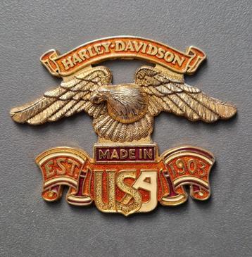 Origineel Harley Davidson embleem goud made in USA est.1903 beschikbaar voor biedingen