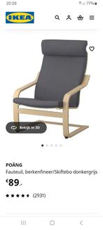 IKEA POANG Berkenfineer donkergrijs, Ophalen, Hout, Gebruikt, Basic Scandinavisch