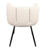 High Five Chair White Pearl – Bouclé Eetkamerstoelen, Japandi, Hotel Chique, Modern, Wit, Ophalen of Verzenden, Metaal