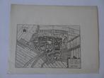 Originele gravure Oudewater uit  Blaeu's Stedenatlas, 1649, Antiek en Kunst, Verzenden