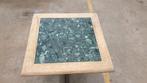 Prachtige tafel met ijzeren poot en eikenhouten-graniet blad, Antiek en Kunst, Ophalen