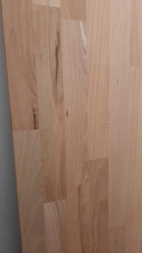 massief werkblad beuken 200x80 cm dikte 26 mm, Doe-het-zelf en Verbouw, Hout en Planken, Gebruikt, Plank, Beuken, 200 tot 250 cm