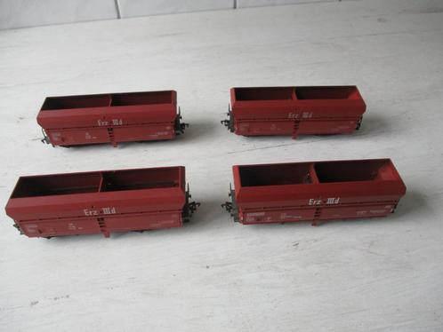 Fleischmann Onderlosser Erz IIId DB no 5520 4x, Hobby en Vrije tijd, Modeltreinen | H0, Zo goed als nieuw, Wagon, Gelijkstroom