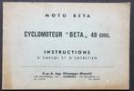 Moto Beta 48 cc (Bianchi) instructieboekje - jaren '60, Verzenden, Gebruikt