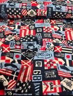 French terry americaanse print