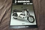 Simson SR50 SR80 klein roller scooter verkoop folder 1988, Ophalen of Verzenden, Gebruikt