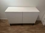 Besta dressoir/kast/opbergcombi wit 120x76x42, Huis en Inrichting, Ophalen, 100 tot 150 cm, Eikenhout, Zo goed als nieuw