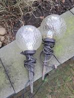 Tuinlampen met stekker, twee stuks, Tuin en Terras, Buitenverlichting, Glas, Netvoeding, 50 tot 250 watt, Gebruikt