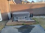 Balboa Jacuzzi met hardhouten vlonder - 200x200 cm, Ophalen, Gebruikt, ., Afdekzeil