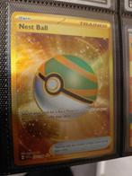 Nest Ball - Gouden Trainer Kaart, Hobby en Vrije tijd, Verzamelkaartspellen | Pokémon, Ophalen of Verzenden, Zo goed als nieuw