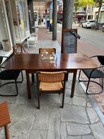 Vintage design houten tuimel tafel, uitschuif eettafel, Ophalen, Gebruikt, -, -
