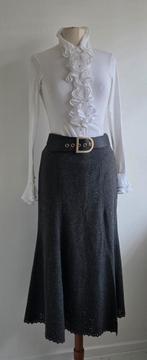Natan wollen midi/maxi rok 38/40, Maat 38/40 (M), Verzenden, Pauw Natan, Grijs