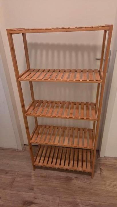 Bamboe badkamerrek, Huis en Inrichting, Badkamer | Badkamermeubels, Zo goed als nieuw, Overige typen, Minder dan 100 cm, 50 tot 100 cm