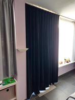 Velours gordijn zwart, voor een deur. Afmeting; B1.35x H2.52, Gebruikt, 100 tot 150 cm, 200 cm of meer, Velours