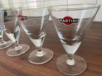 5 vintage Martini glazen, Ophalen, Gebruikt, Overige typen