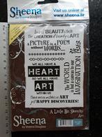SHEENA DOUGLAS MIXED MEDIA RUBBER STEMPEL JOURNALING KAARTEN, Ophalen of Verzenden, Zo goed als nieuw, EZ-mounted stempel