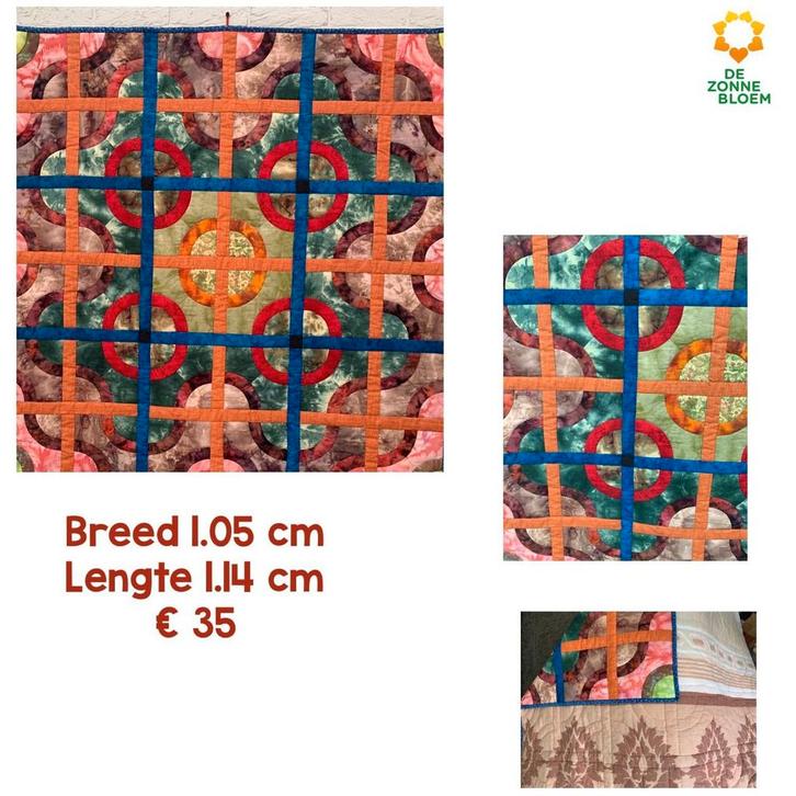 Handgemaakte Quilt afgeprijst, Huis en Inrichting, Stoffering | Tapijten en Kleden, Nieuw, 100 tot 150 cm, 100 tot 150 cm, Rechthoekig