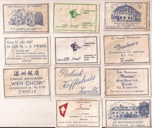 Zwolle  17 verschillende suikerzakjes 60er jaren, Verzamelen, Suikerzakjes, Nederland, Ophalen of Verzenden