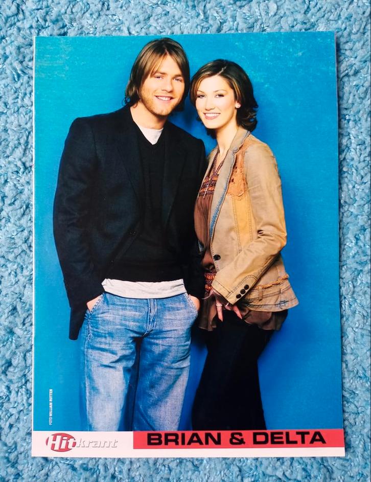 Brian McFadden & Delta Goodrem poster hitkrant, Verzamelen, Posters, Nieuw, Muziek, A4 of kleiner, Rechthoekig Staand, Ophalen of Verzenden