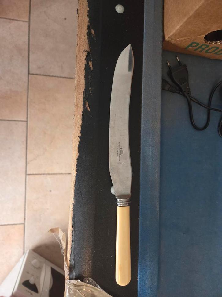 Vintage Broodmes met Ivoor Handvat, Antiek en Kunst, Antiek | Bestek, Ophalen of Verzenden