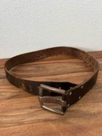 Grove leren riem, Kleding | Dames, Riemen en Ceinturen, Ophalen of Verzenden, Zo goed als nieuw, Bruin